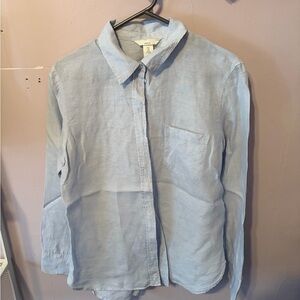H&M 100% Linen Shirt Light Blue